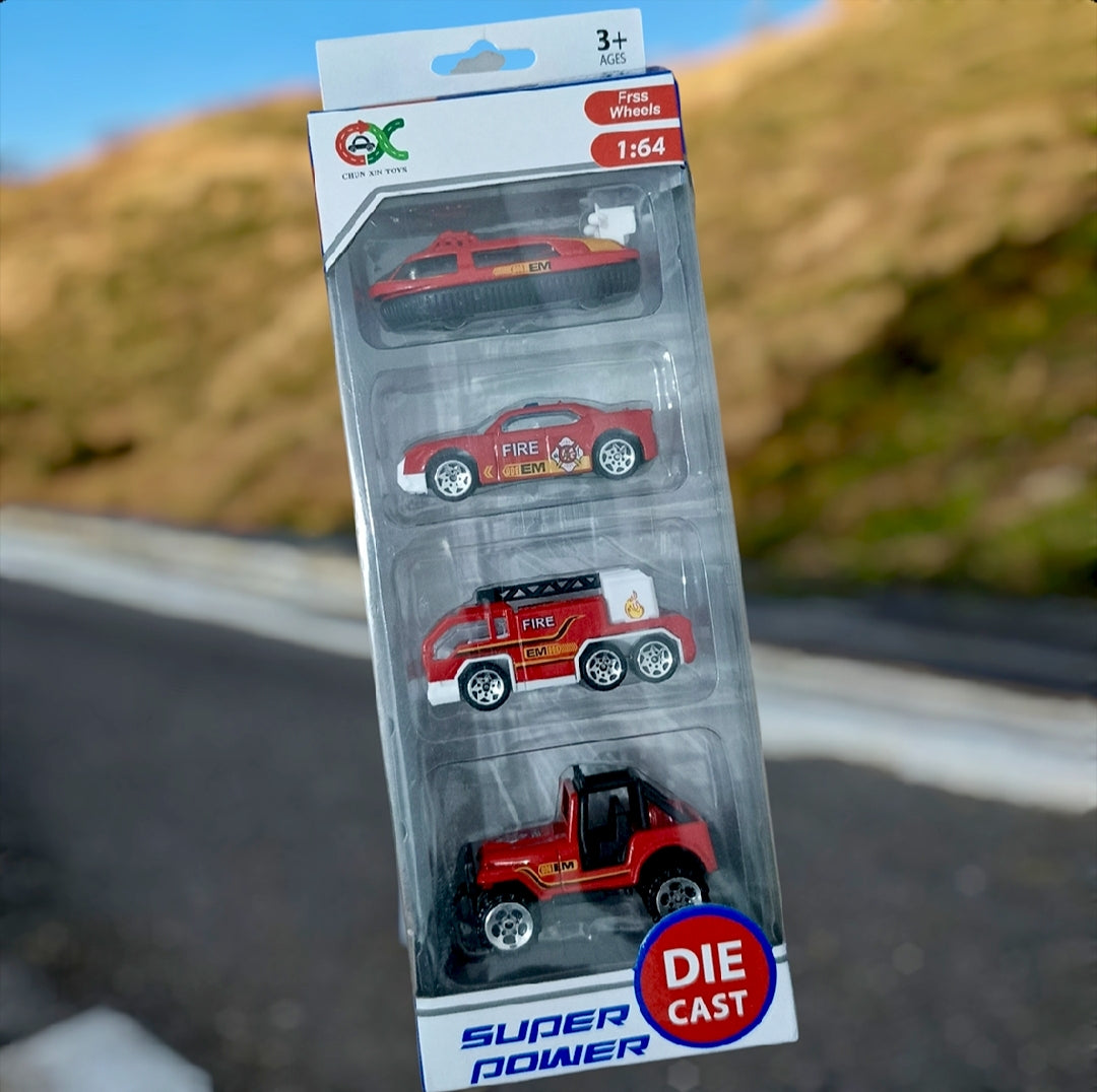 4 piece Trucks For Kids, High Quality Die cast Metal Trucks- 1:64 Alloy Trucks