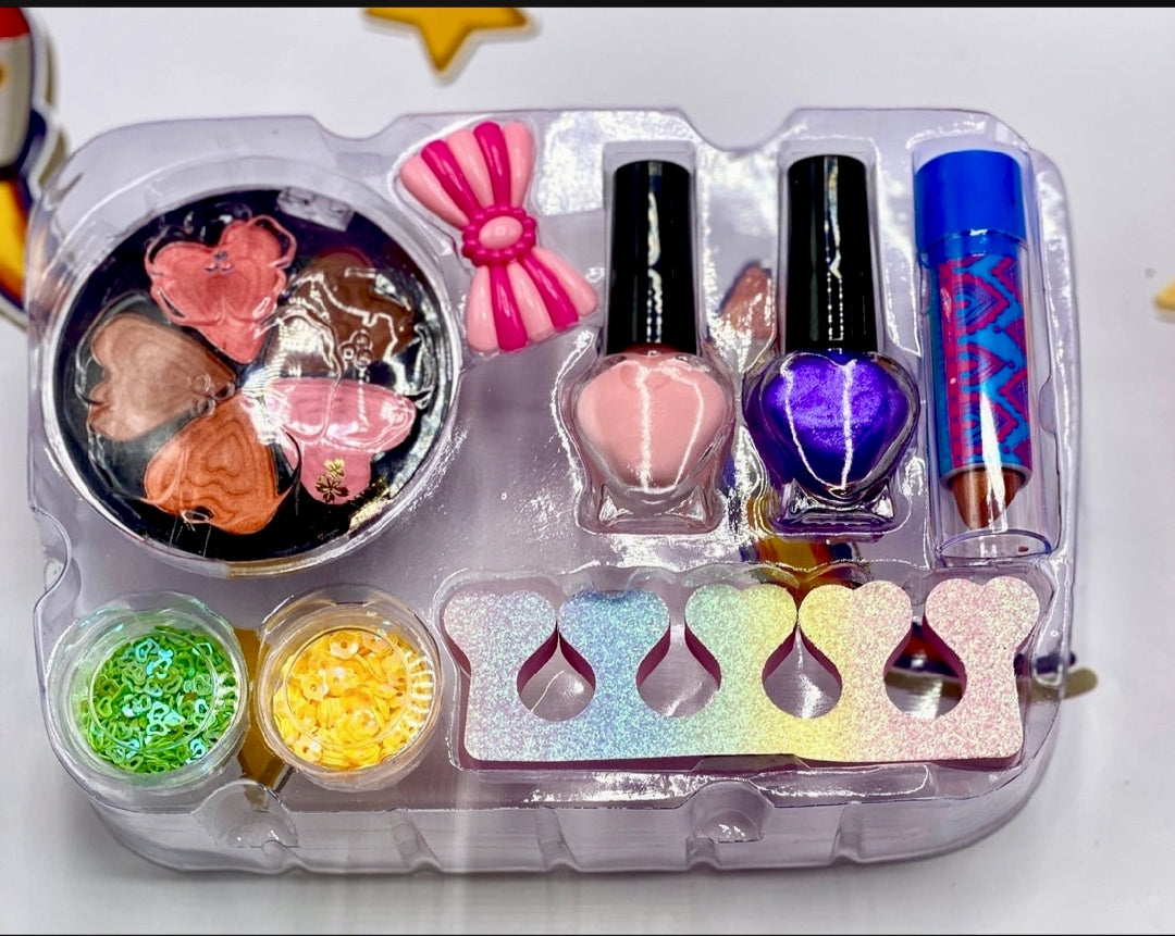 2 in 1 Beauty Makeup Kit Bag Toy for Kids, Best High Quality Gift for Girls, Unicorn Safety Cosmetics Box