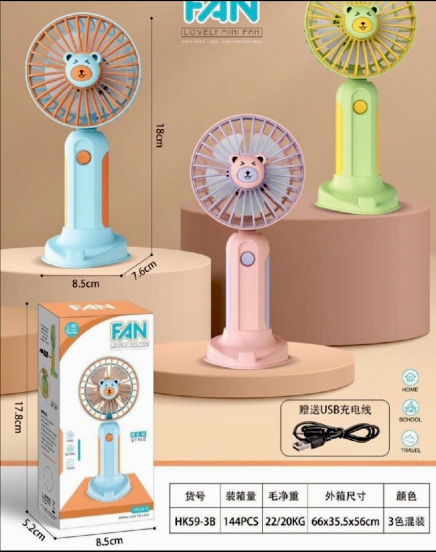 Mini Hight Speed Fan For Kids ,with Mobile Stand | Best For Girls And Boys