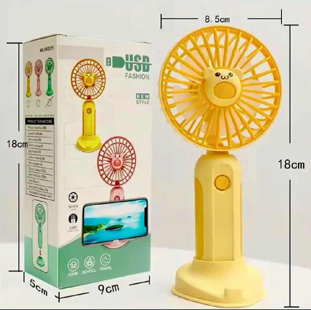 Mini Hight Speed Fan For Kids ,with Mobile Stand | Best For Girls And Boys