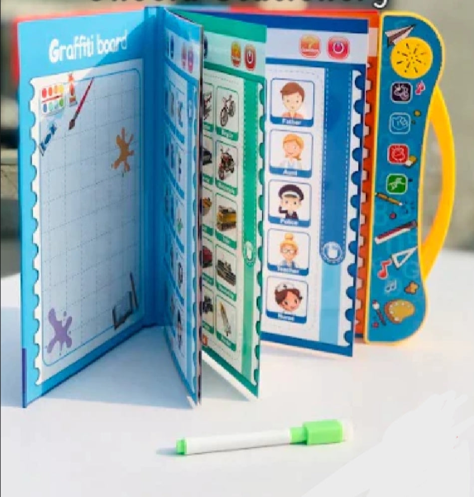 Intelligence Book | Intellectual Learning Study eBook for Kids with Electronic Sound Teaching Learning Toys E-Book for Kids English Study eBook for Kids