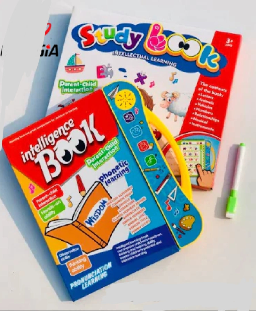 Intelligence Book | Intellectual Learning Study eBook for Kids with Electronic Sound Teaching Learning Toys E-Book for Kids English Study eBook for Kids