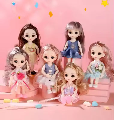 3 Pcs Doll 10cm Mini Kelly With key Ring Clothes Shoes, Cute Dolls, Best Gift For Children Baby Toys