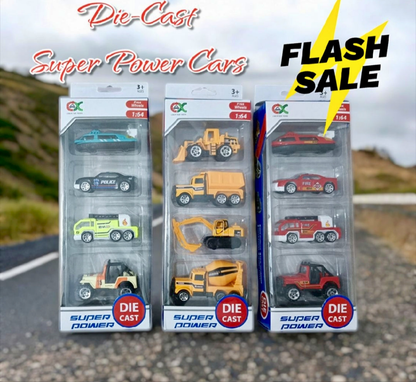4 piece Trucks For Kids, High Quality Die cast Metal Trucks- 1:64 Alloy Trucks