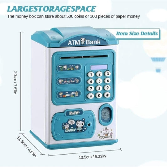 Kids ATM-Machine Money Saving Machine Kids - Smart ATM Bank Safe Storage Tank Toy For Kids