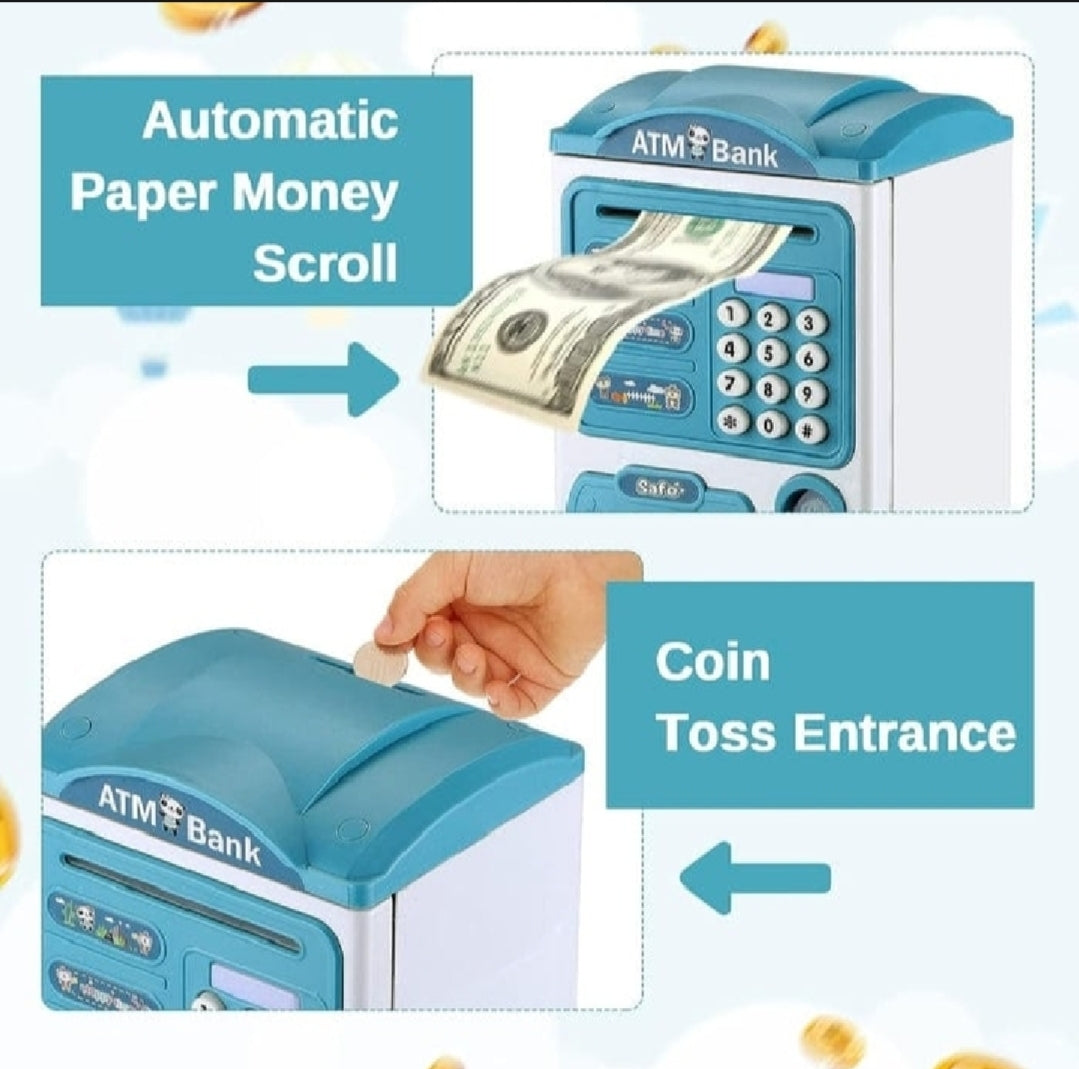 Kids ATM-Machine Money Saving Machine Kids - Smart ATM Bank Safe Storage Tank Toy For Kids