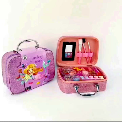 2 in 1 Beauty Makeup Kit Bag Toy for Kids, Best High Quality Gift for Girls, Unicorn Safety Cosmetics Box