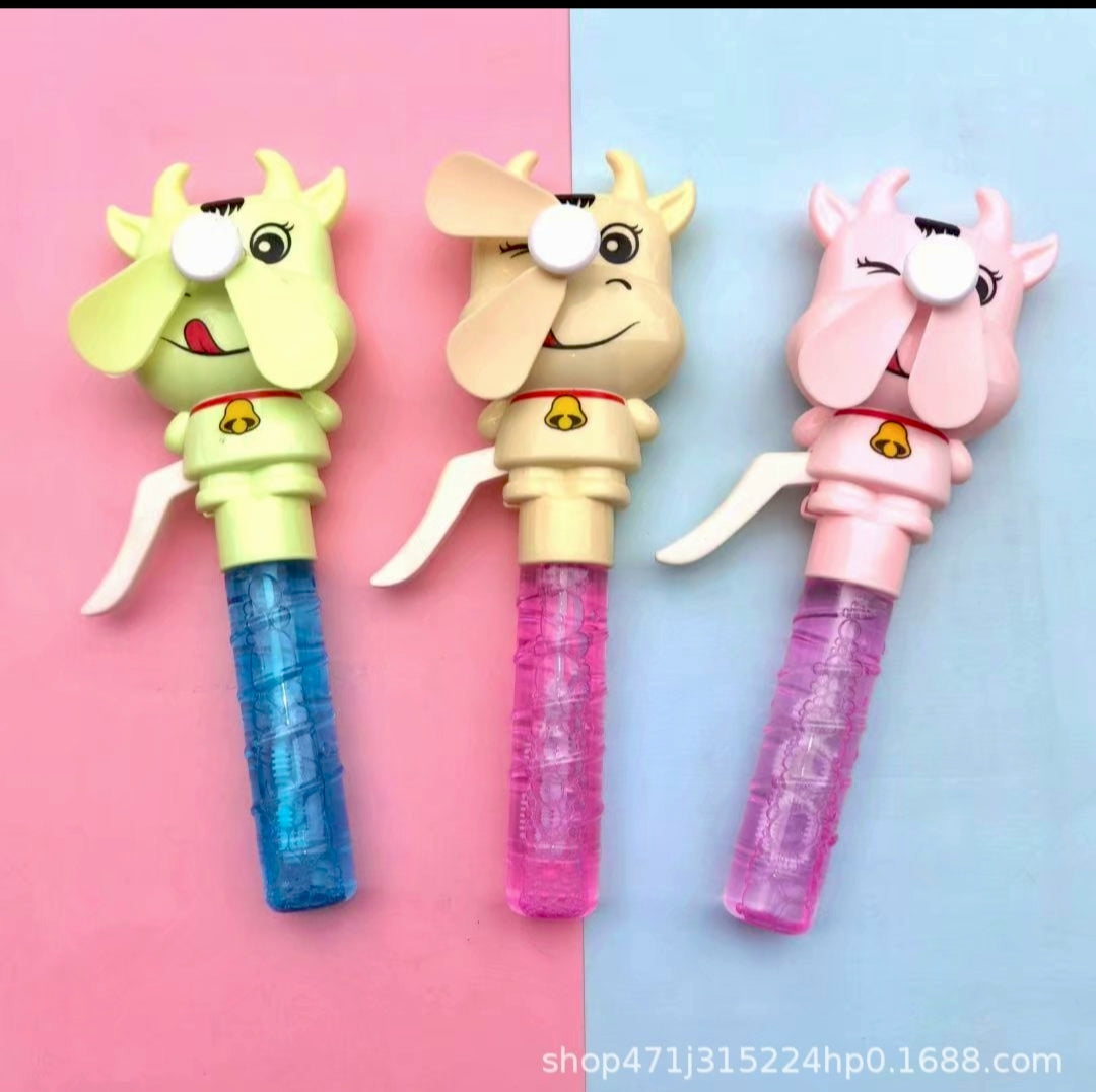 Hand Fan For kids with Bubble spray and liquid