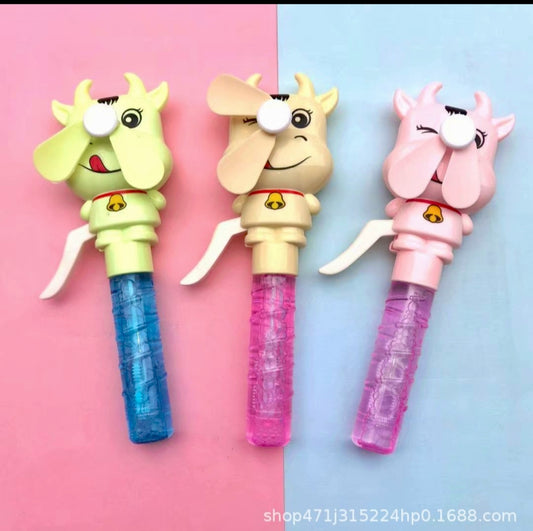 Hand Fan For kids with Bubble spray and liquid