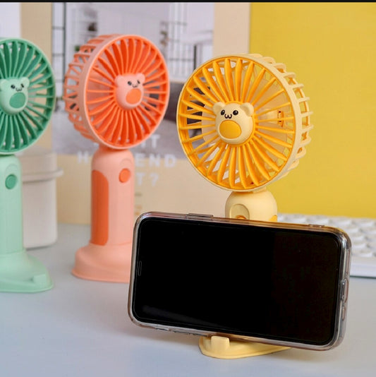 Mini Hight Speed Fan For Kids ,with Mobile Stand | Best For Girls And Boys
