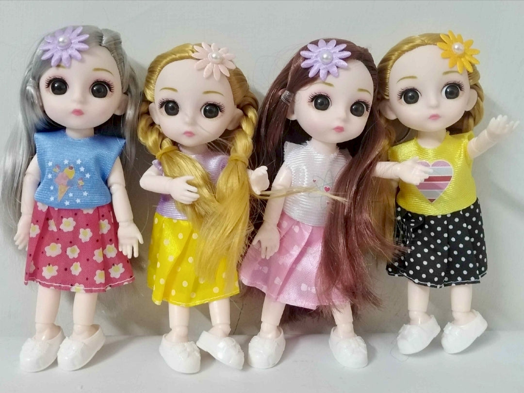 3 Pcs Doll 10cm Mini Kelly With key Ring Clothes Shoes, Cute Dolls, Best Gift For Children Baby Toys