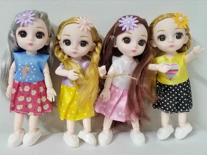 3 Pcs Doll 10cm Mini Kelly With key Ring Clothes Shoes, Cute Dolls, Best Gift For Children Baby Toys