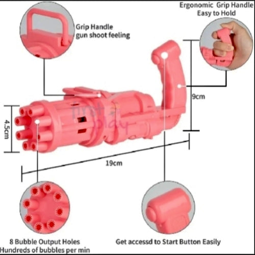 Bubble gun 8 holes bubble gun for kids with bubble liquid bubble gun toy electirc bubble gun