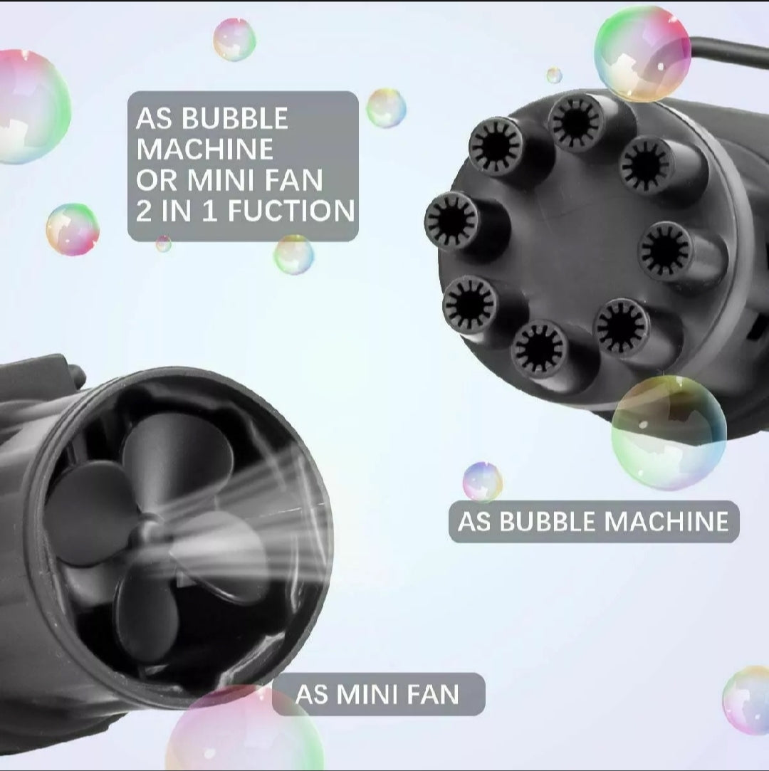 Bubble gun 8 holes bubble gun for kids with bubble liquid bubble gun toy electirc bubble gun