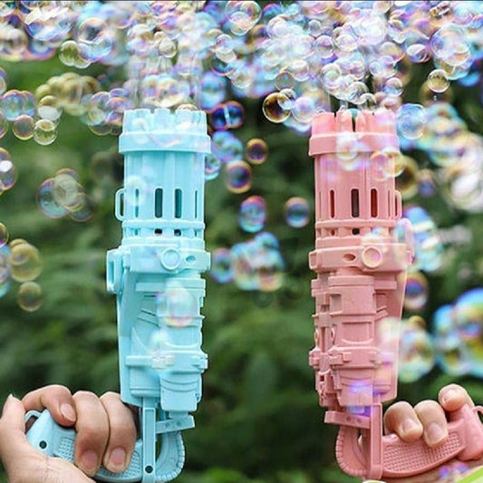 Bubble gun 8 holes bubble gun for kids with bubble liquid bubble gun toy electirc bubble gun