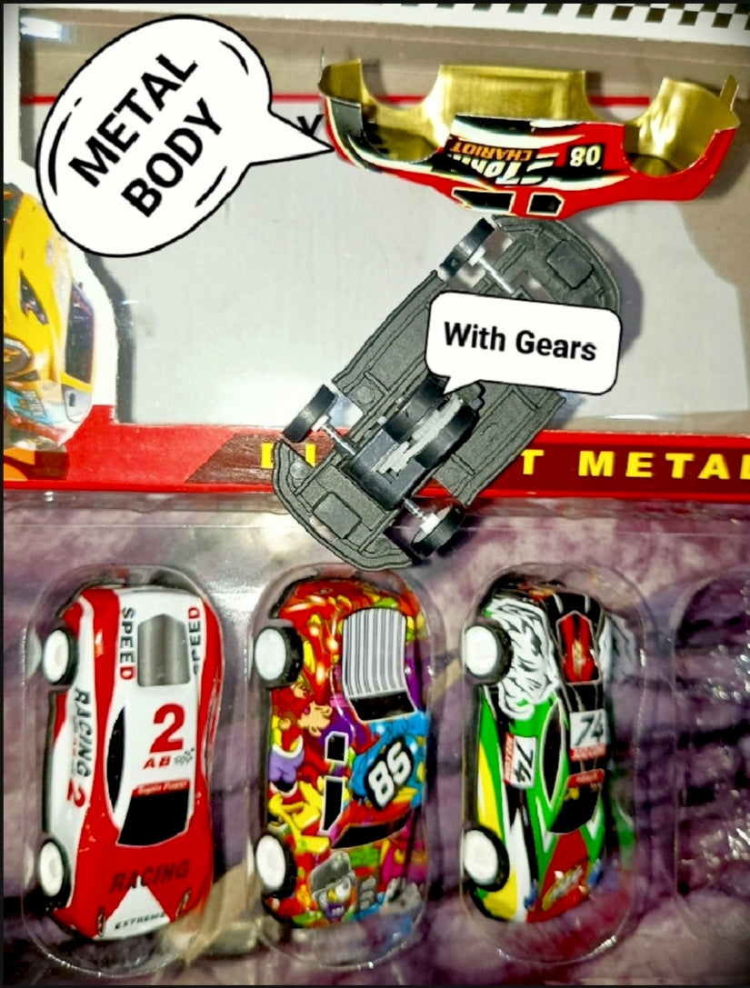 3 piece Metal Car For Kids, High Quality Die cast Metal Car - 1:64 Alloy Car