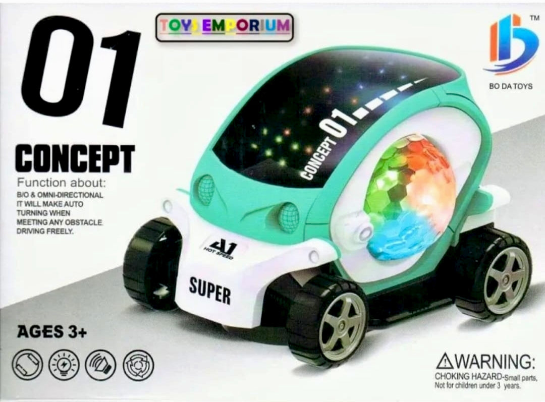 3D Supercar Style Electric Car Toy with Universal Wheel Lights & Music – Perfect Gift for Boys and Girls