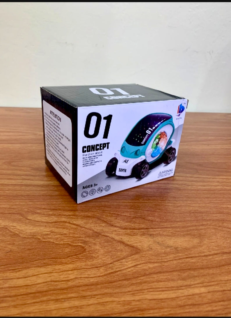 3D Supercar Style Electric Car Toy with Universal Wheel Lights & Music – Perfect Gift for Boys and Girls