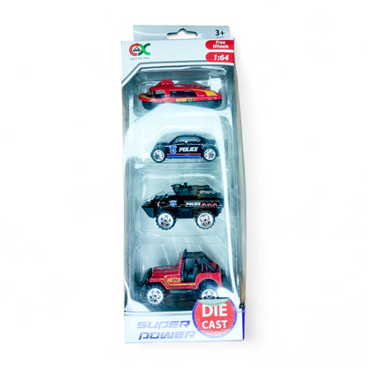 4 piece Trucks For Kids, High Quality Die cast Metal Trucks- 1:64 Alloy Trucks
